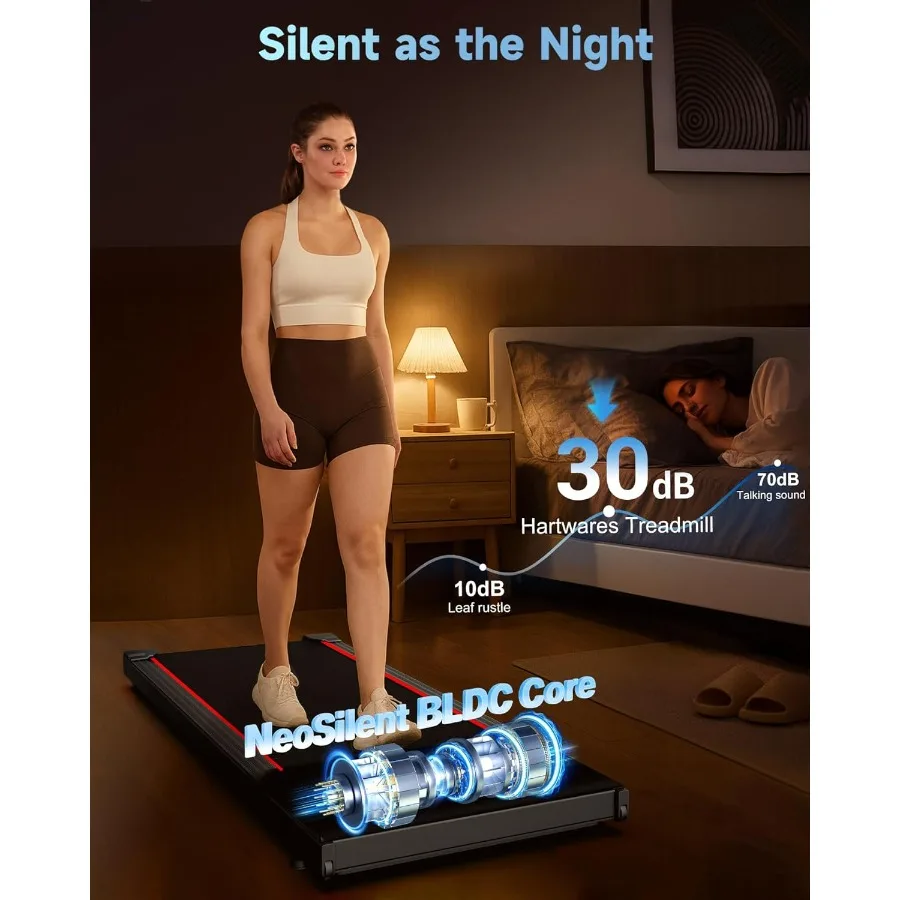 جهاز سير NeoSilent للمشي تحت المكتب للمنزل مع تطبيق BLDC Core وحزام كبير جدًا وجهاز تحكم عن بعد محمول وشركات #2