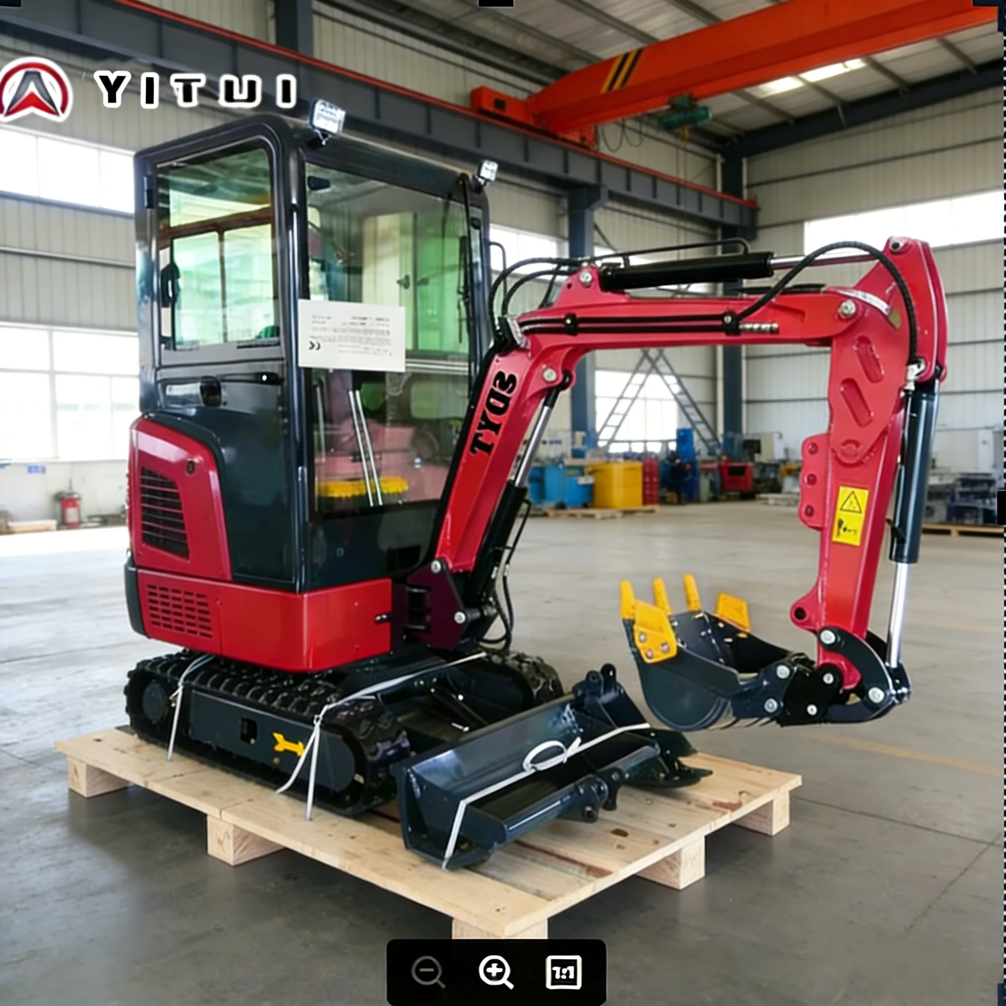 Customized 1.5t Mini Excavator Features An Integrated Design Robus Mini Digger With Bucket And Attachments