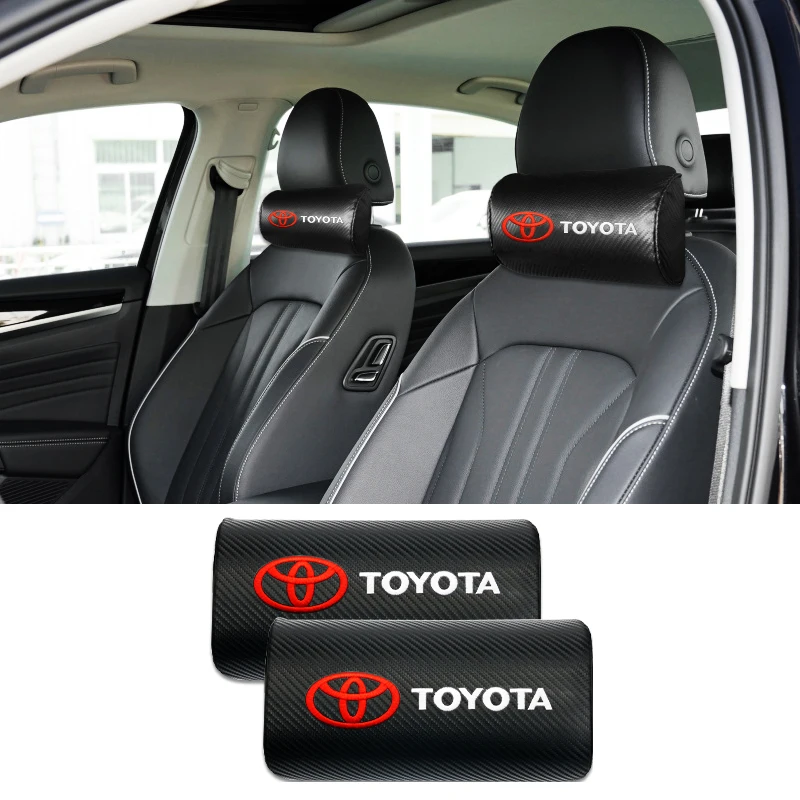 2Pcs Memory Foam Car Neck Pillow For Toyota Hilux RAV4 Camry Corolla Yaris Avensis Leather Seat Headrest Cushion Travel Support - view 2