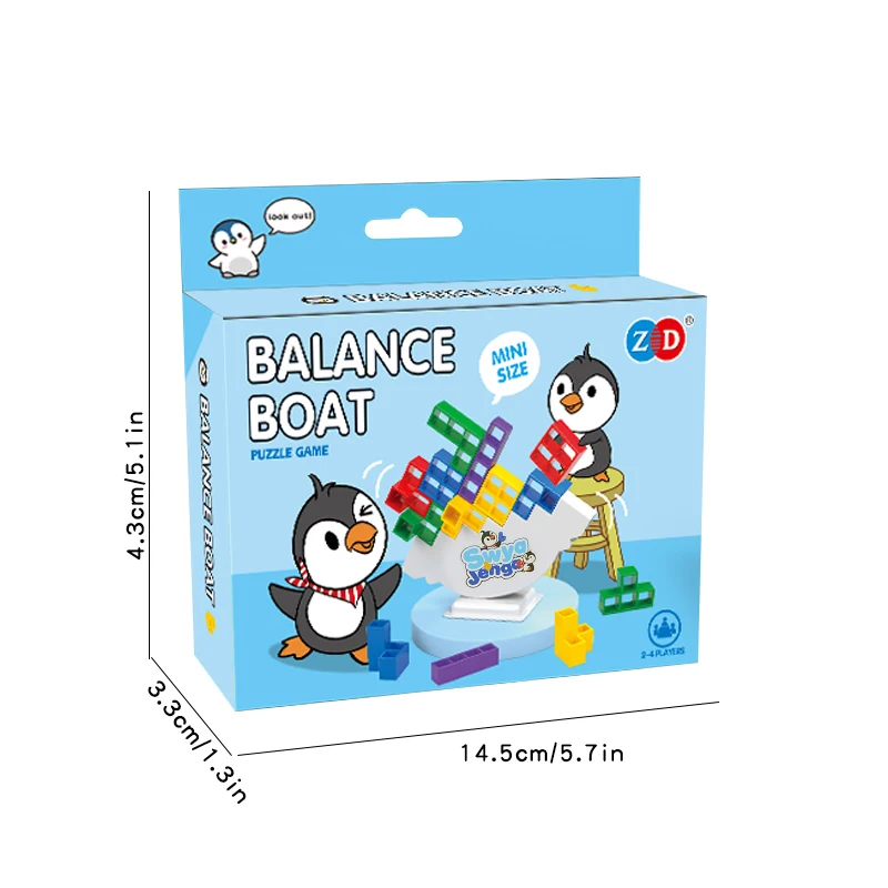 Mini 16 Pcs Tower Balance Stacking Blocks Game, Board Games for 2 Players,  Kids & Adults Team Stacking Building Blocks Toy ﻿