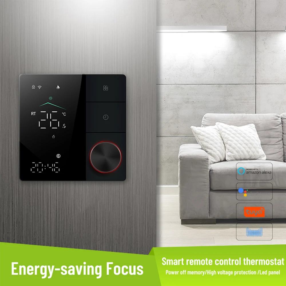 

Matter Smart WiFi термостат электрический нагревательный термостат светодиодный сенсорный экран контроллер температуры программирование недели контроллер AI