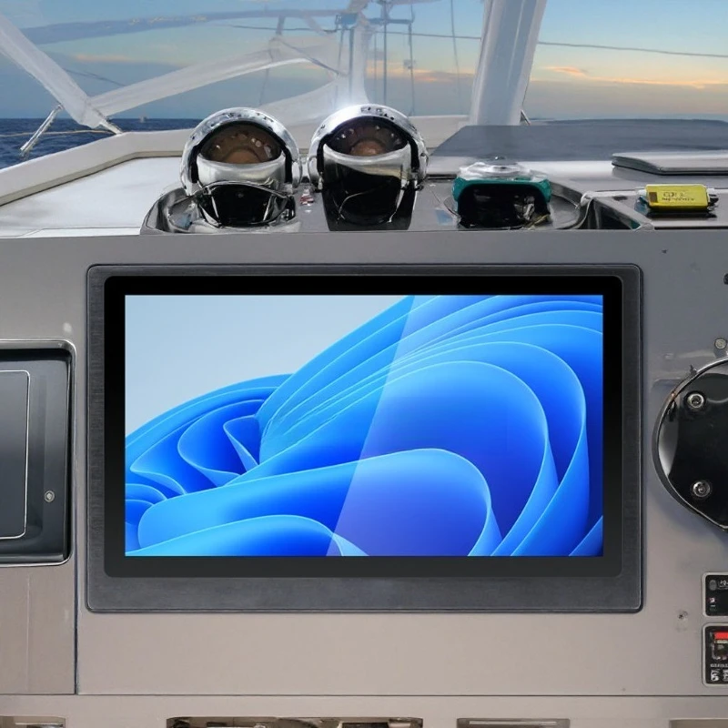 15.6-21.5 Inch Marine/yachts Displays 1000-1500Nits Outdoor Ag+glass Binding Ip66 Waterproof Industrial Touch Screen Monitor
