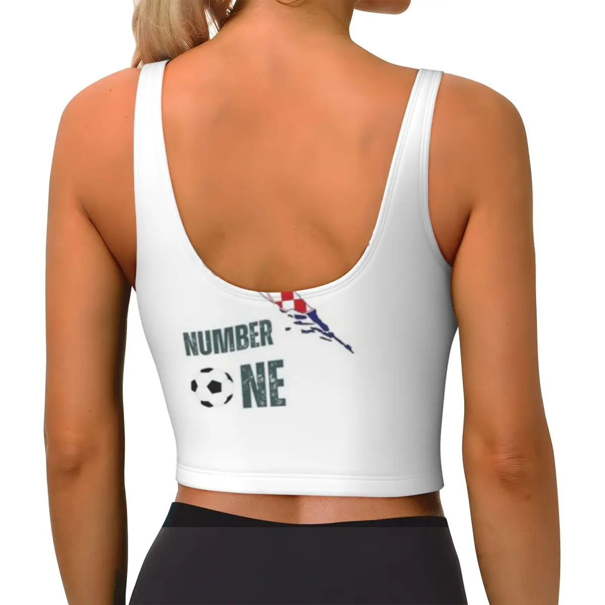Stretchy Workout Tank Fan Croatia Football Number One Ski Warm Up Wirefree Sports Top