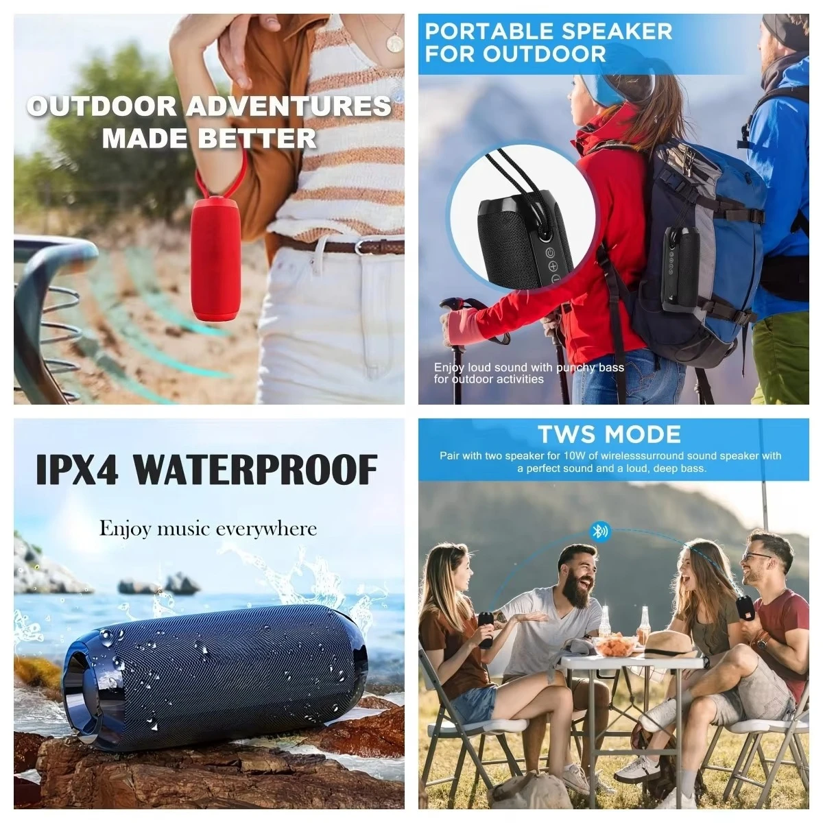 2026 Portable 5.3 Speaker, Mini Stereo Surround Sound, USB & TF Card Playback, Outdoor Camping Party Sound view 3