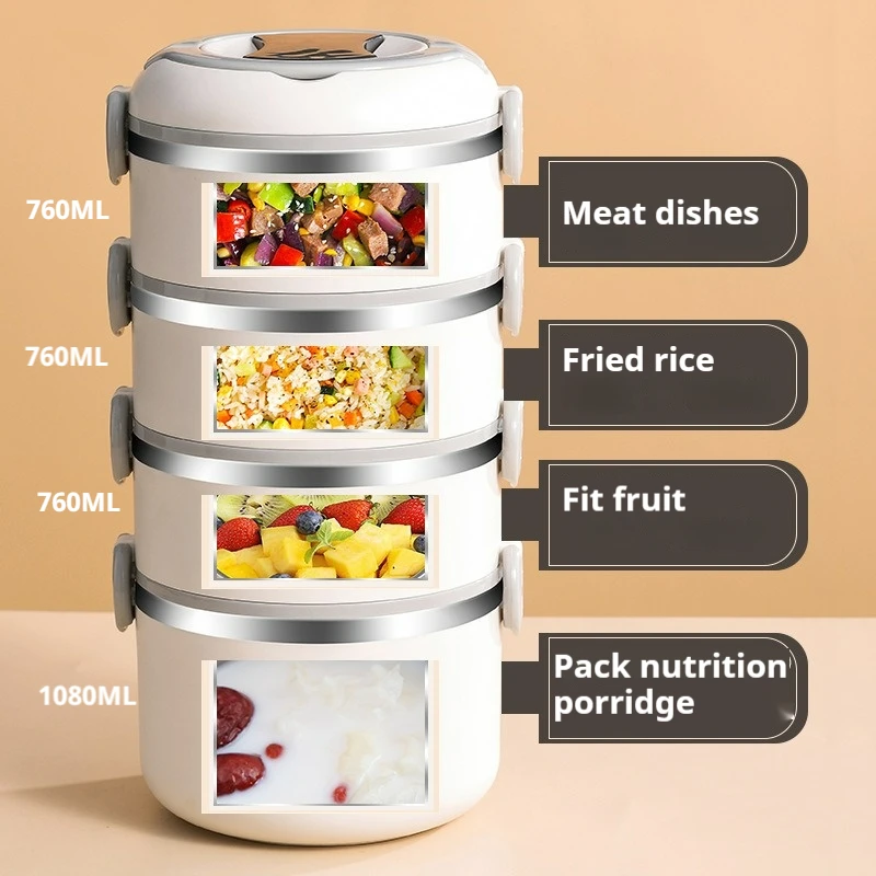 Bento Box Multi-Layer Stainless Steel Bento Box Food Container Portable Thermos Outdoor Picnic Bento Box Portable Organiser