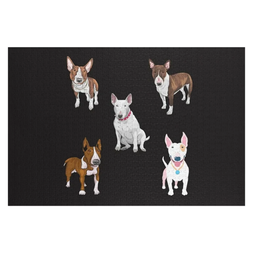 

Miniature Bull Terriers Jigsaw Puzzle Woodens For Adults Personalised Name Puzzle