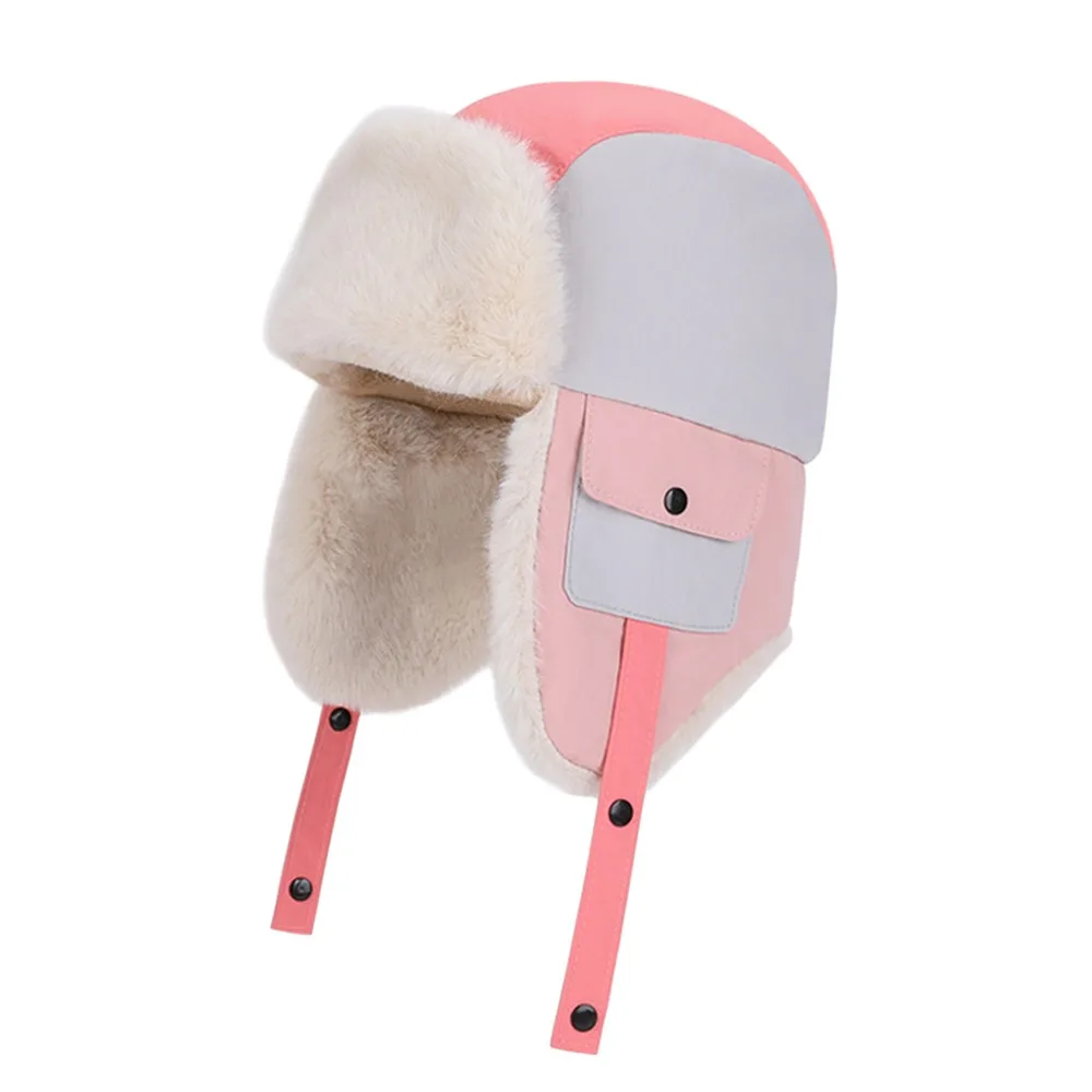 

Fashion Warm Children's Winter Hats Thickening Earflap Cap Cold Proof Windproof Ski Hat Kids