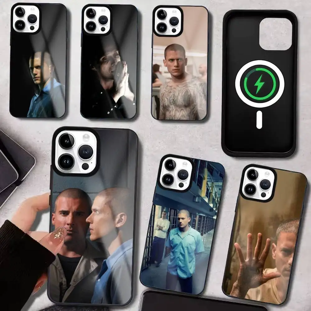 

Movie P-Prison B-Break Phone Case For iPhone17,16,15,14,13,12,11 Plus,Pro Max, New Magnetic Wireless Charging
