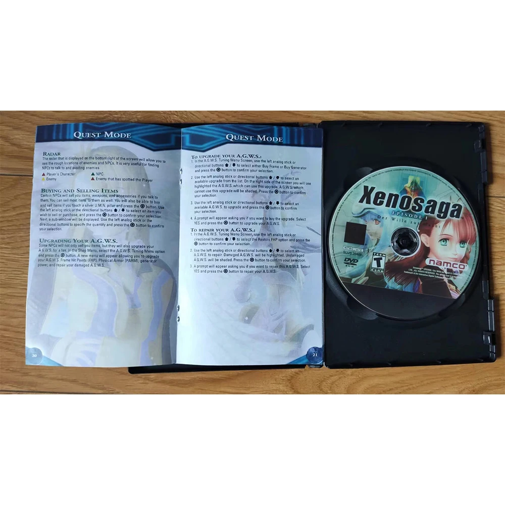 Disco de Juego Copiado para PS2, Serie Xenosaga, con Manual, Desbloquea la Consola, Unidad Óptica Retro para PlayStation 2, Piezas de Videojuegos