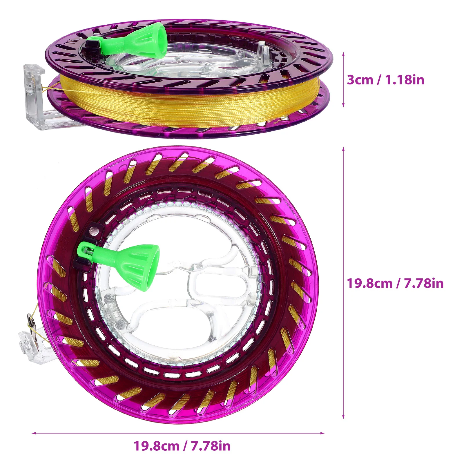 1 Juego de carrete de rodamiento de bolas antigolpes, carrete portátil duradero para exteriores para cuerdas de cometa voladora, suministro para niños, accesorios para cometas