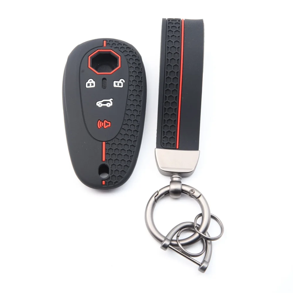 New Style 4 Button Silicone Car Remote Fob Key Cover Case for MG Car Key Bag Cyberster Car Key Set Inclusive High-End Feeling