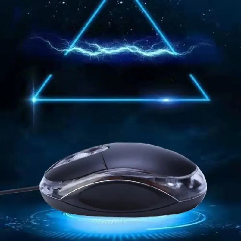 Natal Mouse Com Fio Universal Preto Usb Óptico Com Led Promoções