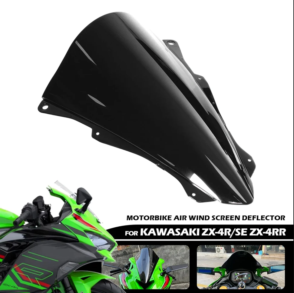 ZX4R ZX4RR Motorcycle Air Wind Screen Deflector For KAWASAKI ZX-4R ZX-4RR 2023 Front Windshield Windscreen Motorbikes Deflector