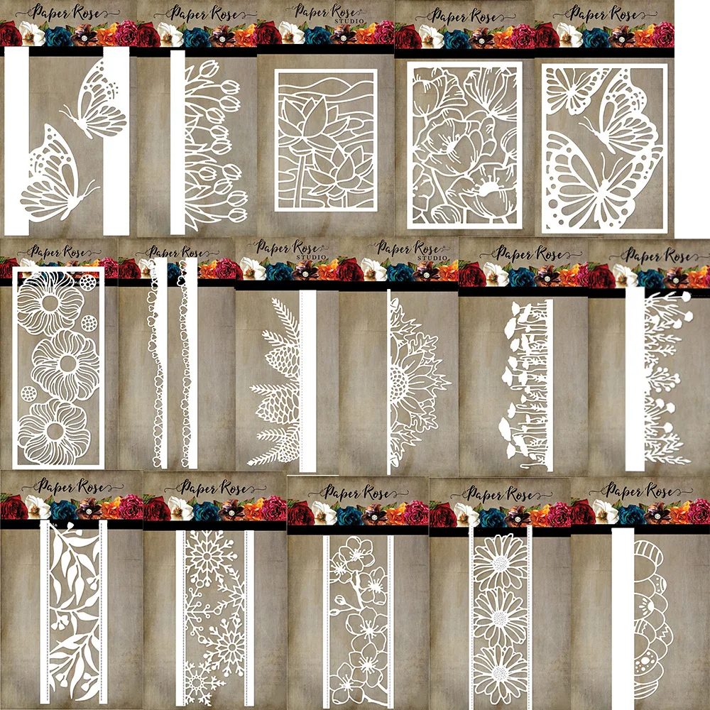 Piggy Craft Metall-Schneidewerkzeuge Schneidform Blumen-Schmetterlings-Rahmen Scrapbook-Papier-Bastelmesser Schneidklinge Stanzschablonen Schneidwerkzeuge