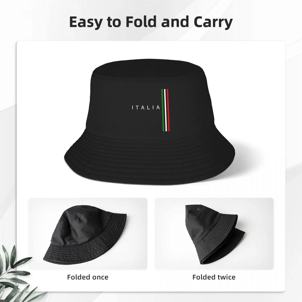 Custom Italy Flag Bucket Hat Women Men Fashion Summer Outdoor Sun Italian Proud Fisherman Cap