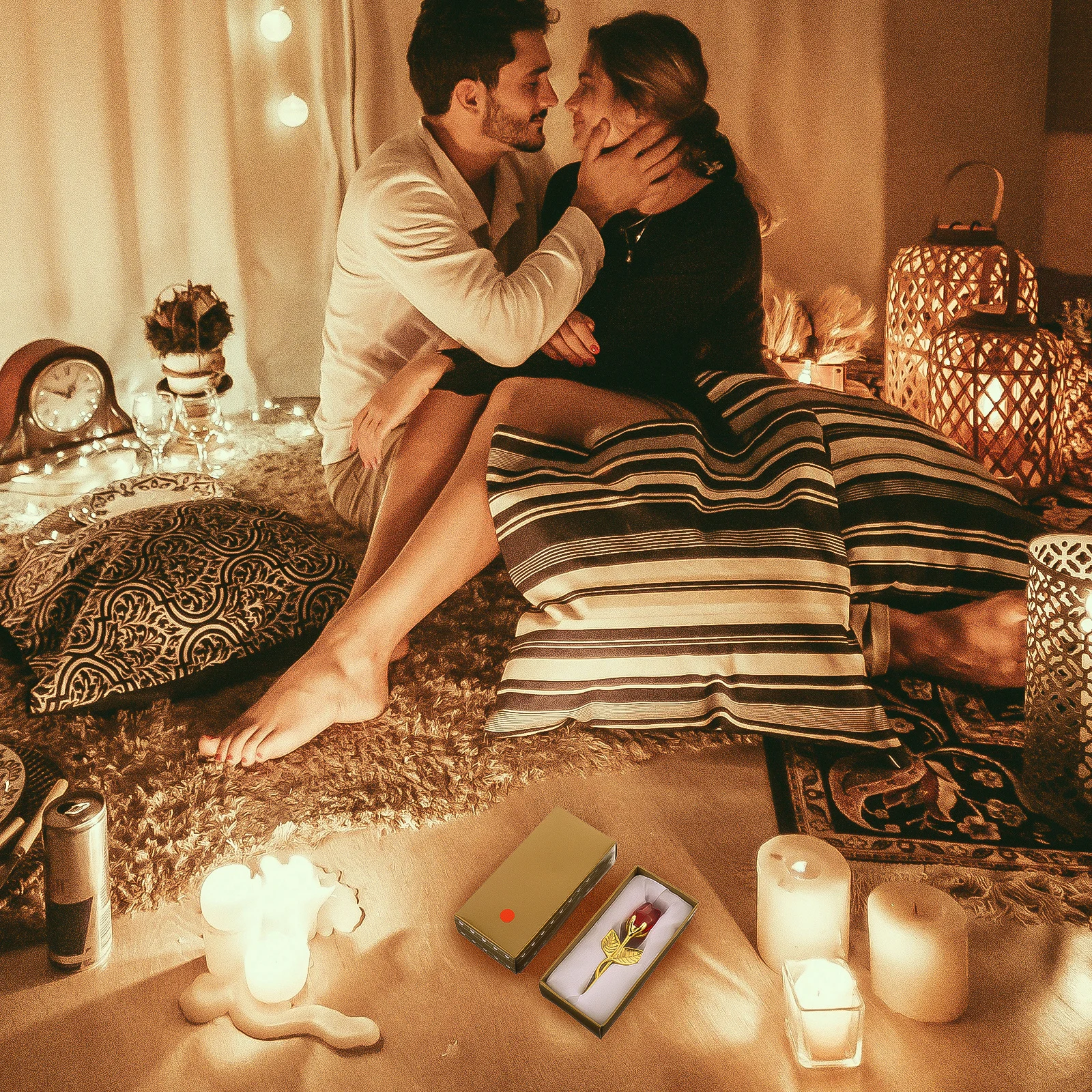 

1Pcs Crystal Rose Flower Decorative Ornament Smooth Shiny Bright Light Refraction Effect Home Decor Gift Rose Decoration