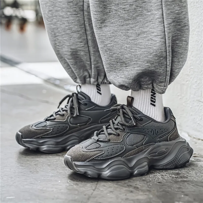 

Sports Casual Men Shoes Anti Slip Wear-Resistant Trendy Breathable Outdoor Running Soft Platform Soles Comfort Male Sneakers