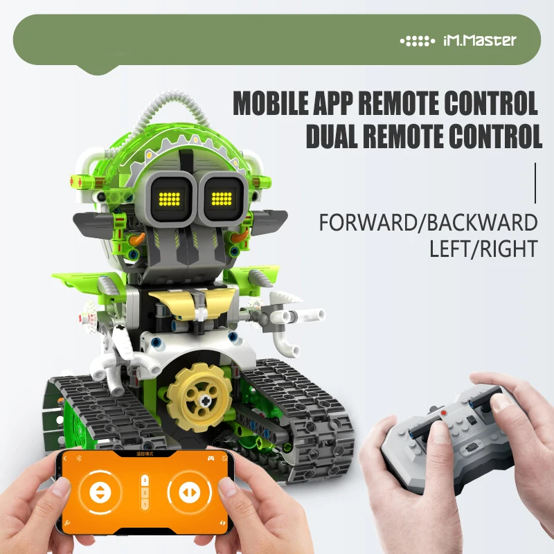 573PCS Integrated Robot Snail Snow Scooter 3in1 Programming Remote Control Electric Assembly Building Block Model boy Toys Gift