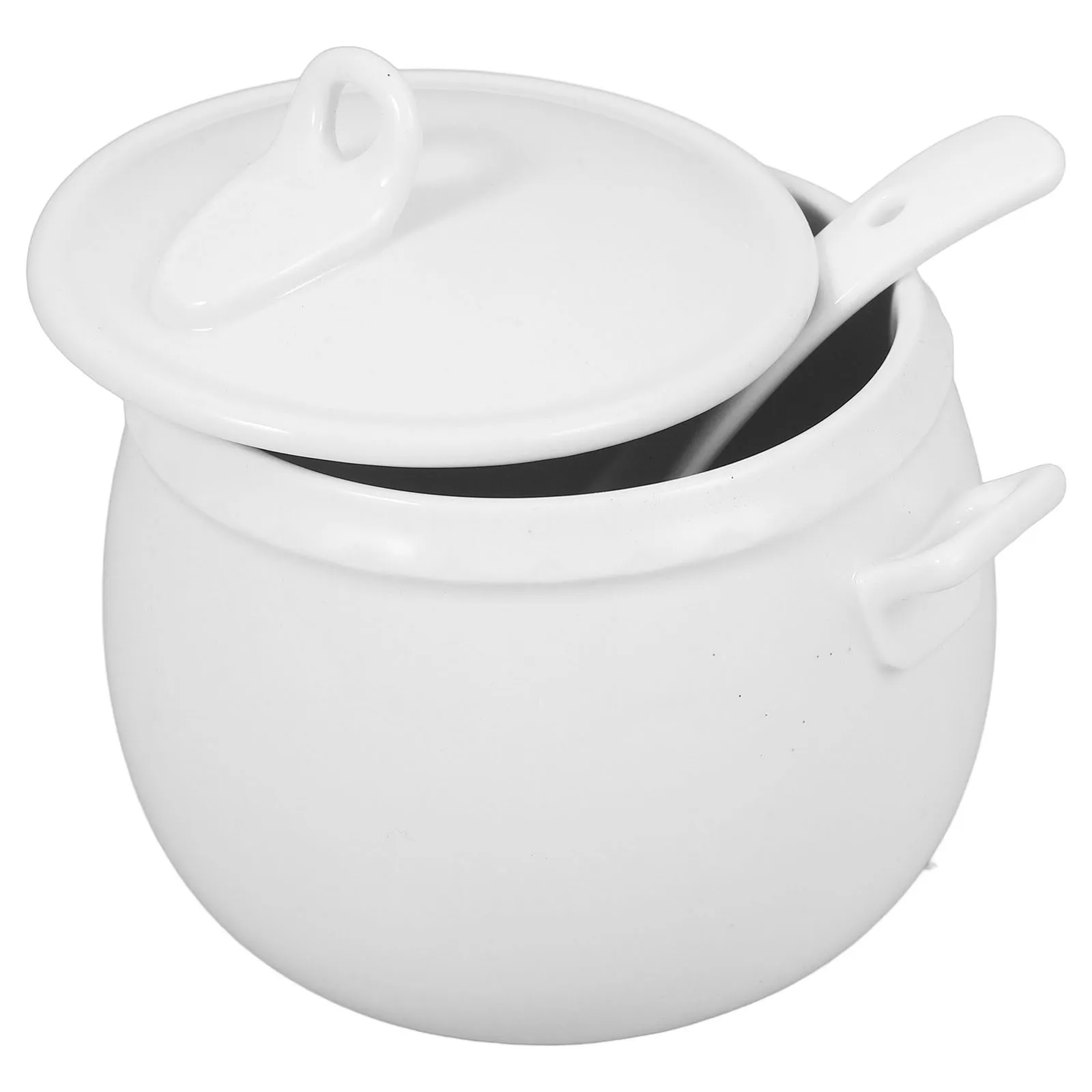 

Ceramic Soup Bowl Stew Pot Multi-Use Baking Bowl Compact Size for Steaming Eggs and Kitchen Storage Stew Pot Kitchen Supply