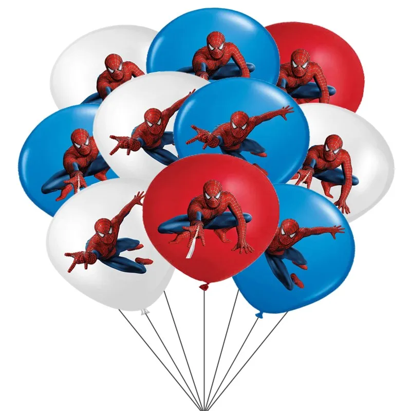 10/20/30Pcs Disney Spiderman Theme Superhero 12Inch Latex Balloons Boys Birthday Party Decor Toys Kid Baby Shower Party Supplies