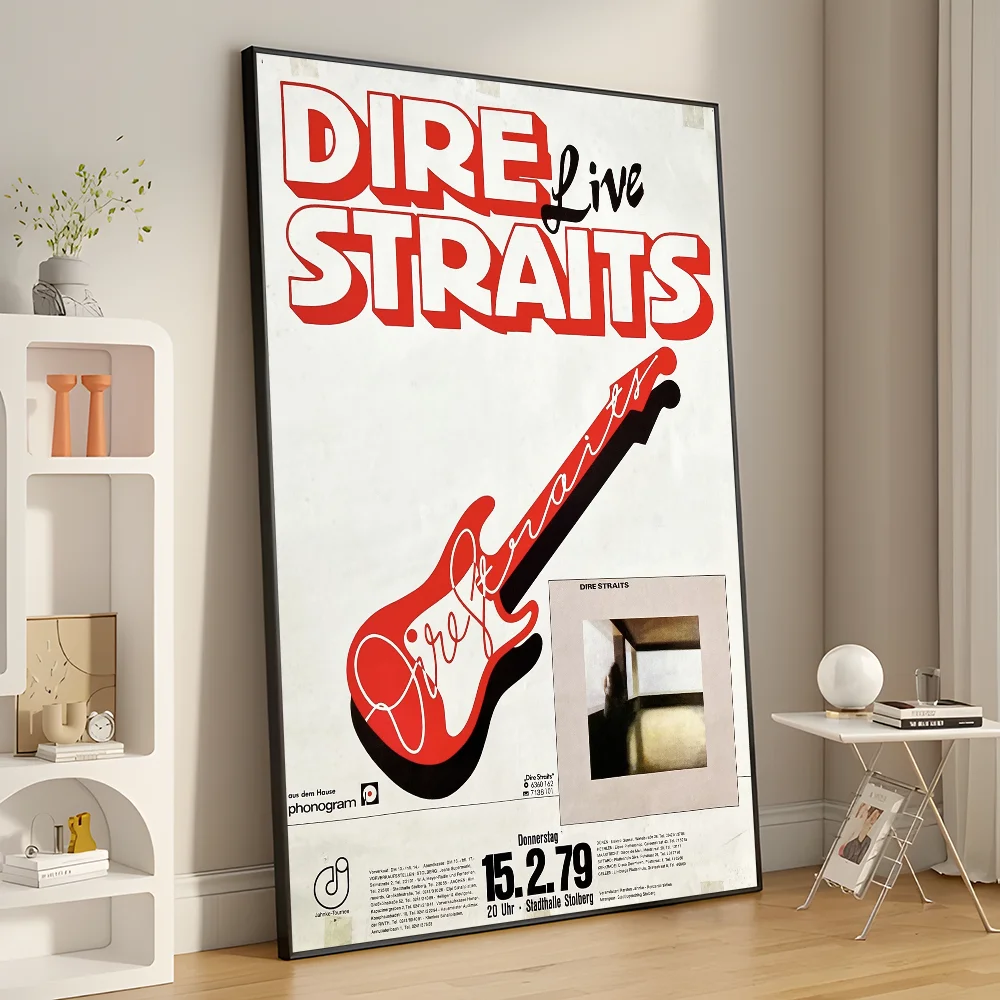 D-Dire S-Straits الكلاسيكية خمر الملصقات خمر غرفة بار مقهى ملصقات ديكور جدار اللوحة #6