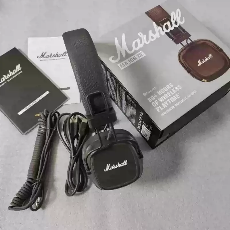 

Marshall MAJOR IV 4 Wireless Bluetooth Headphone 80+ H Play Time/Fast Wireless Charging/Deep Bass Foldable Sports Headsets