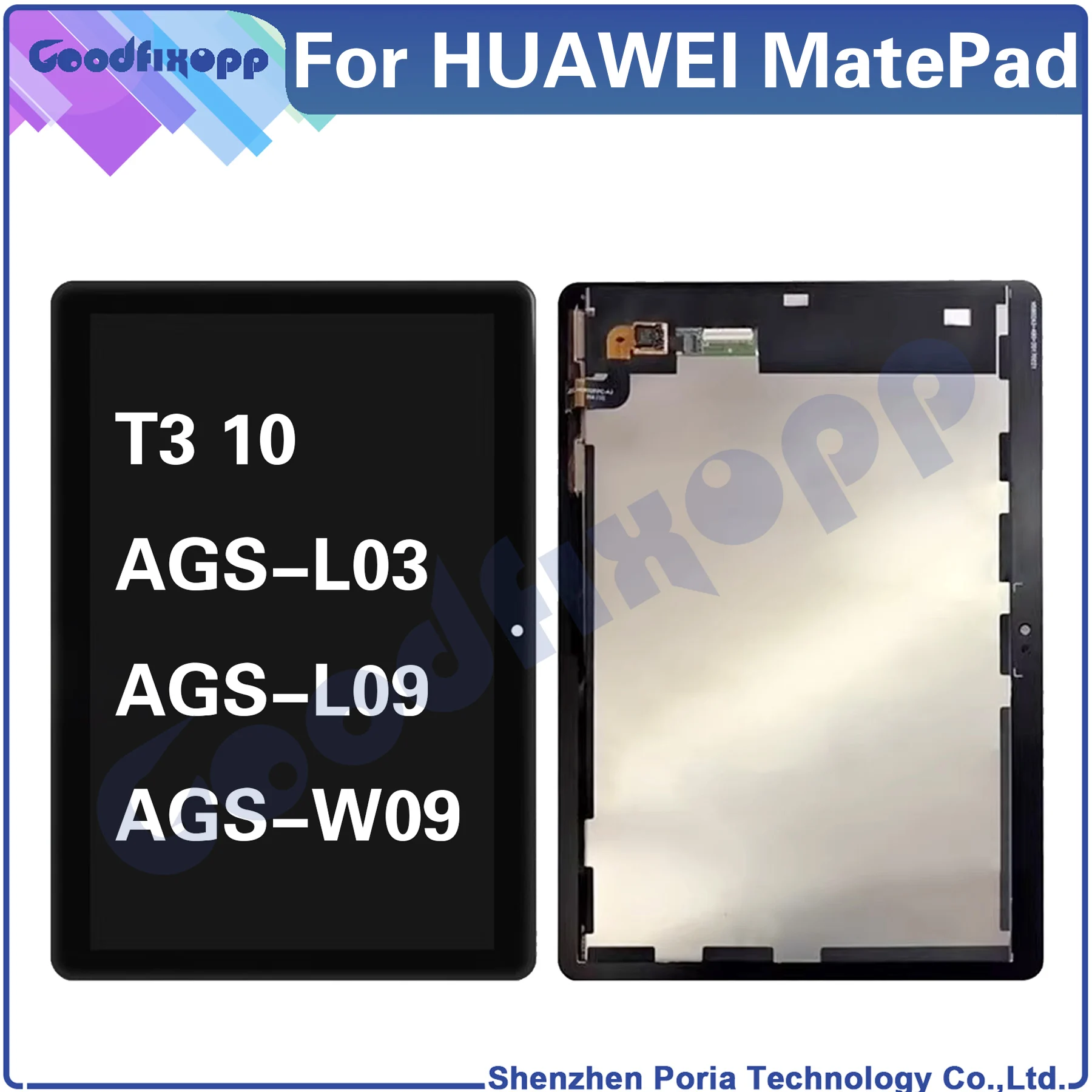 

For Huawei MediaPad T3 10 AGS-L03 AGS-L09 AGS-W09 LCD Display Touch Screen Digitizer Assembly Repair Parts Replacement