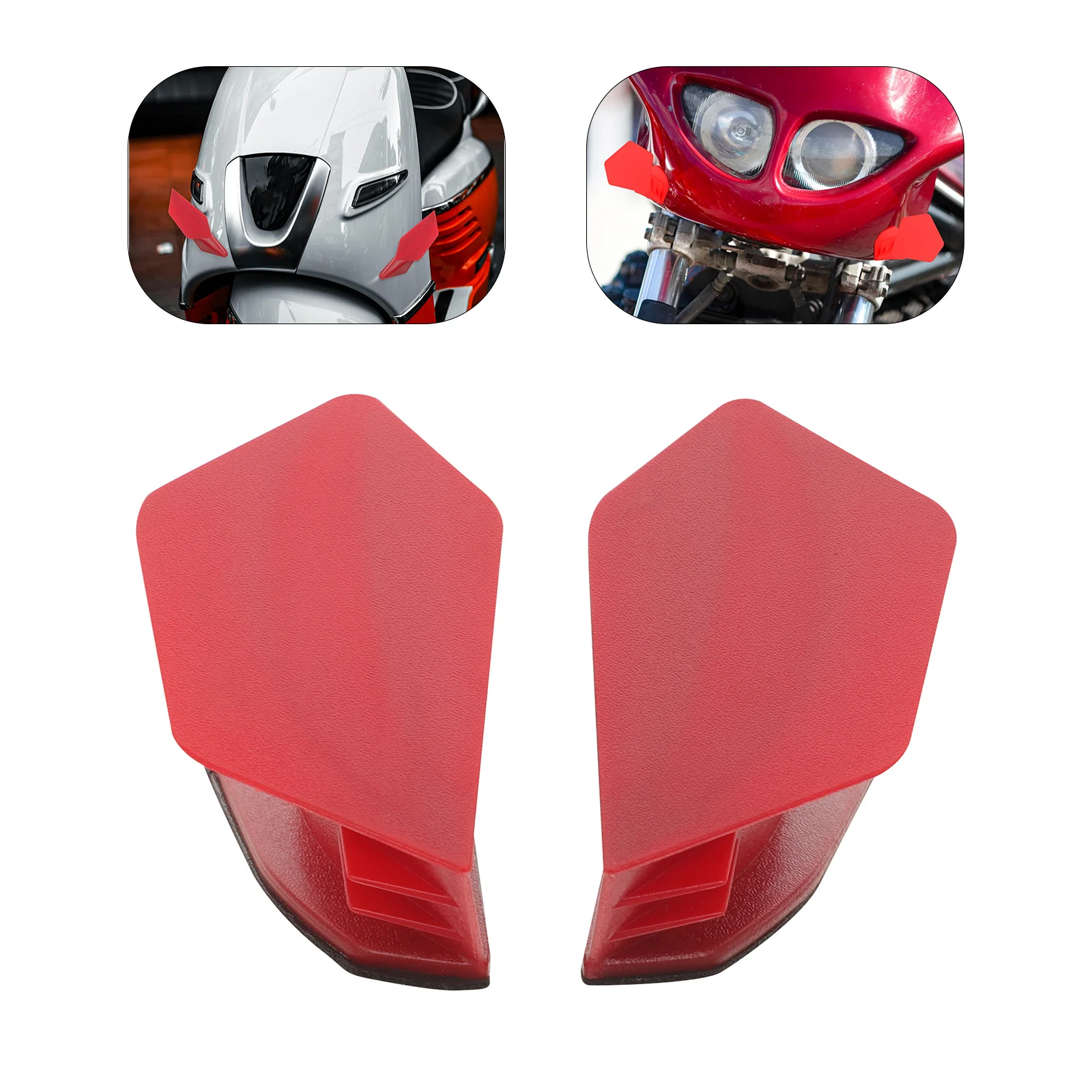 

1Pair Motorcycle Spoiler Wing Durable Unique Shape Easy Install Styling for Enhanced Stability and Longevity