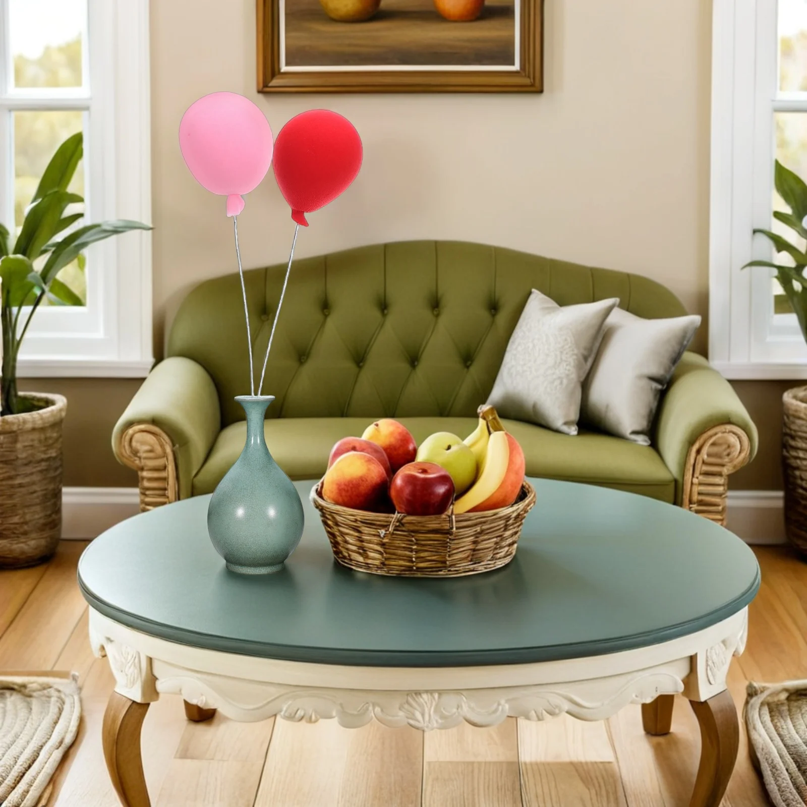 

16Pcs Dollhouse Accessories Mini Balloons Colorful Round Balloon Cake Picks Cupcake Toppers Party Birthday Wedding