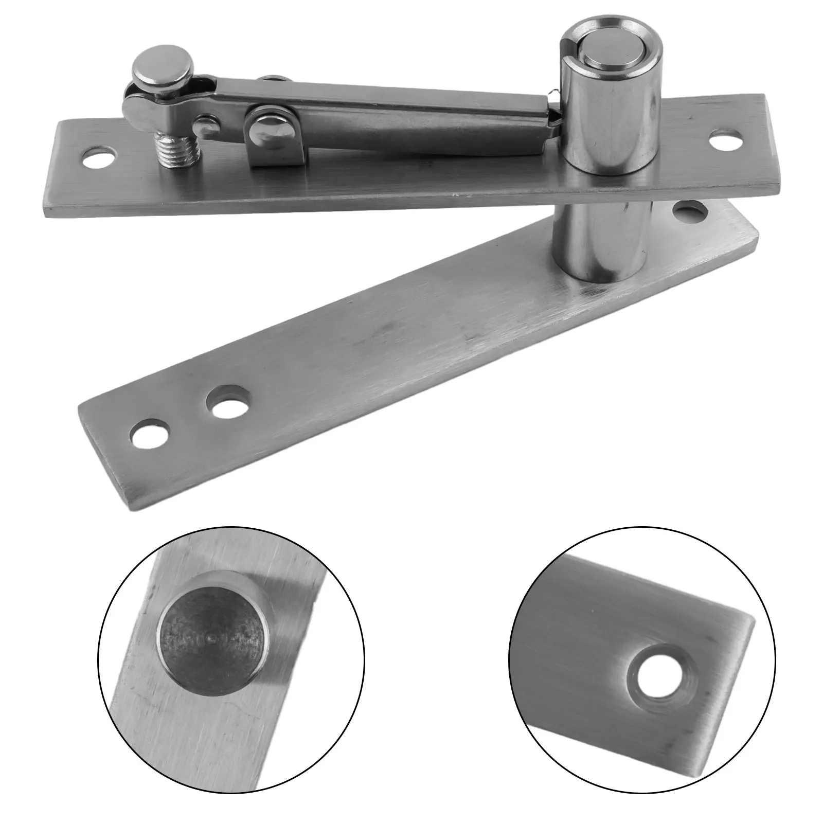 Door Hinges Pivot Hinge Kit Home Office DIY Doors Replacement Shaft Silver Stainless Steel System Tool 360 Degree