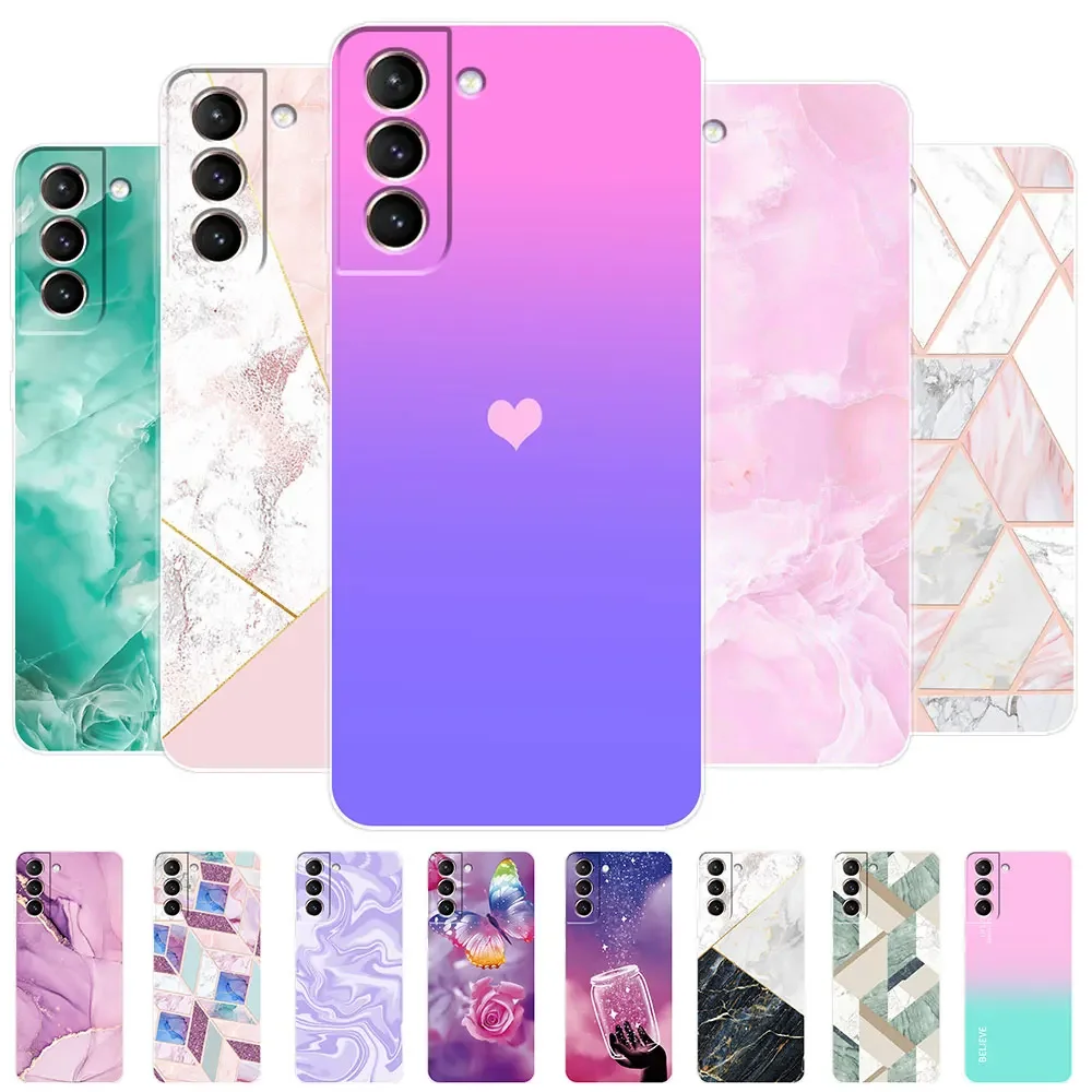 For Samsung S21 FE Case S 21 S21 Plus Silicon Transparent Cute Fundas for Samsung Galaxy S21 / S21 Ultra S21FE TPU Clear Cover