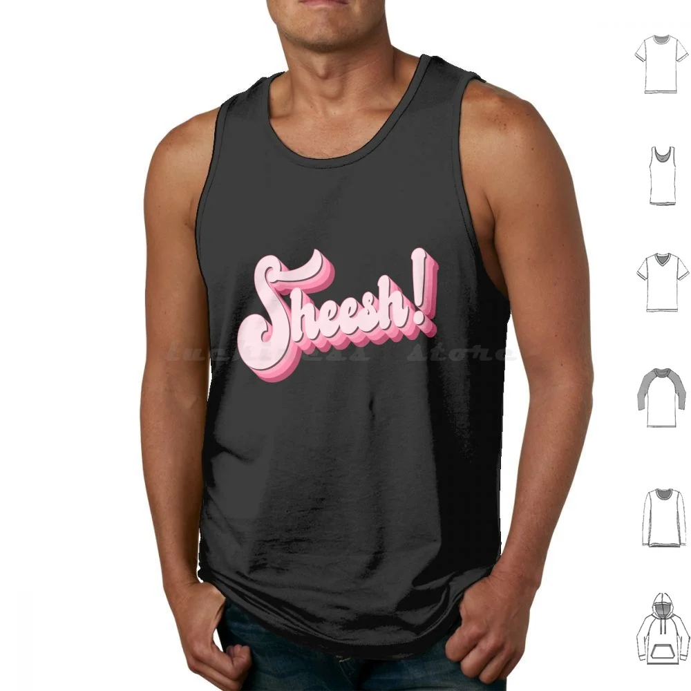 Sheesh! Tank Tops Vest Sleeveless Sheesh Black And White Cool Helmet Hydro Reference References