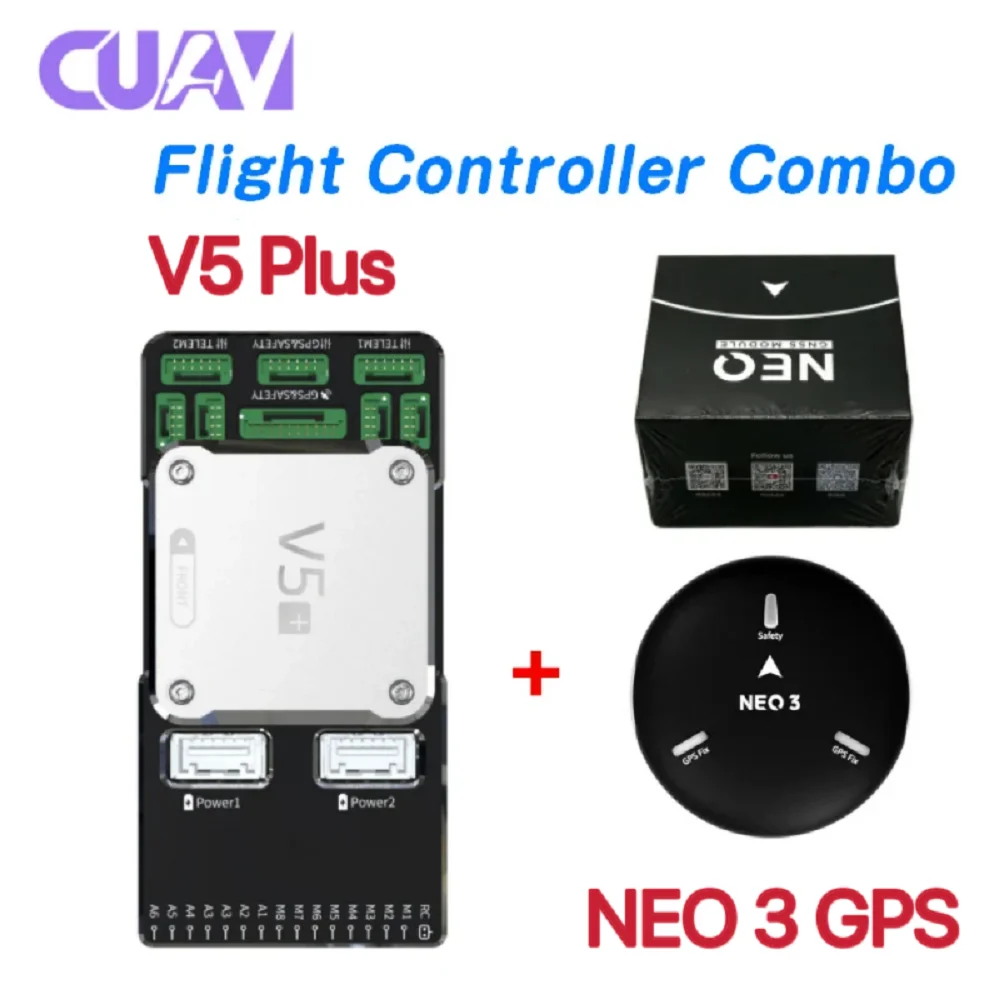 CUAV Pixhawk V5 plus V5+ UAV Autopilot Flight Controller with NEO V2 GPS Module for FPV Drone Helicopter Flight Simulator Whole