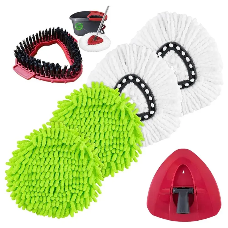 

Сменная насадка для швабры Spin Mop с 4 сменными блоками и основанием-скруббером — насадки для швабры Ocedar Easywring 1 Tank