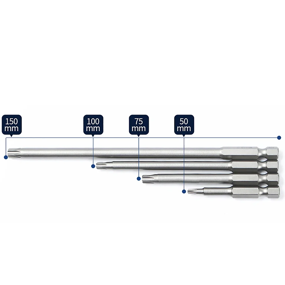 1Pcs S2 Alloy Steel Round Shank  Phillip Screwdriver Bits PH0 PH1 PH2 Screwdriver Length75mm 100mm Phillips Electric Screwdriver