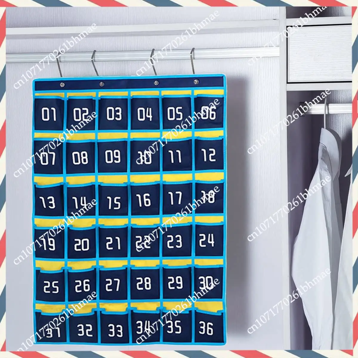 -A21Z 36 جيوب مرقمة مخطط الهاتف الخليوي حقيبة تخزين قابلة للحمل منظم معلق لحاملي آلة حاسبة الهاتف المحمول في الفصول الدراسية #2