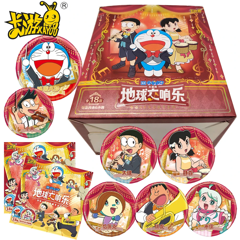 

New Kayou Original Doraemon Cartoon Badges Premium Pins Nobita Shizuka Characters Peripheral Brooch Holiday Gifts for Anime Fans