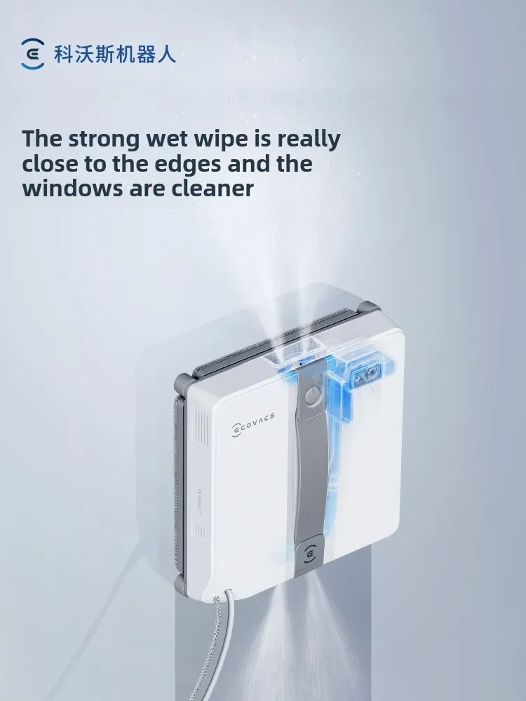 7500Pa Ecovacs رذاذ الماء نافذة روبوت لأغراض التنظيف نافذة صغيرة الكنز التلقائي الزجاج مسح قطعة أثرية WG841-01