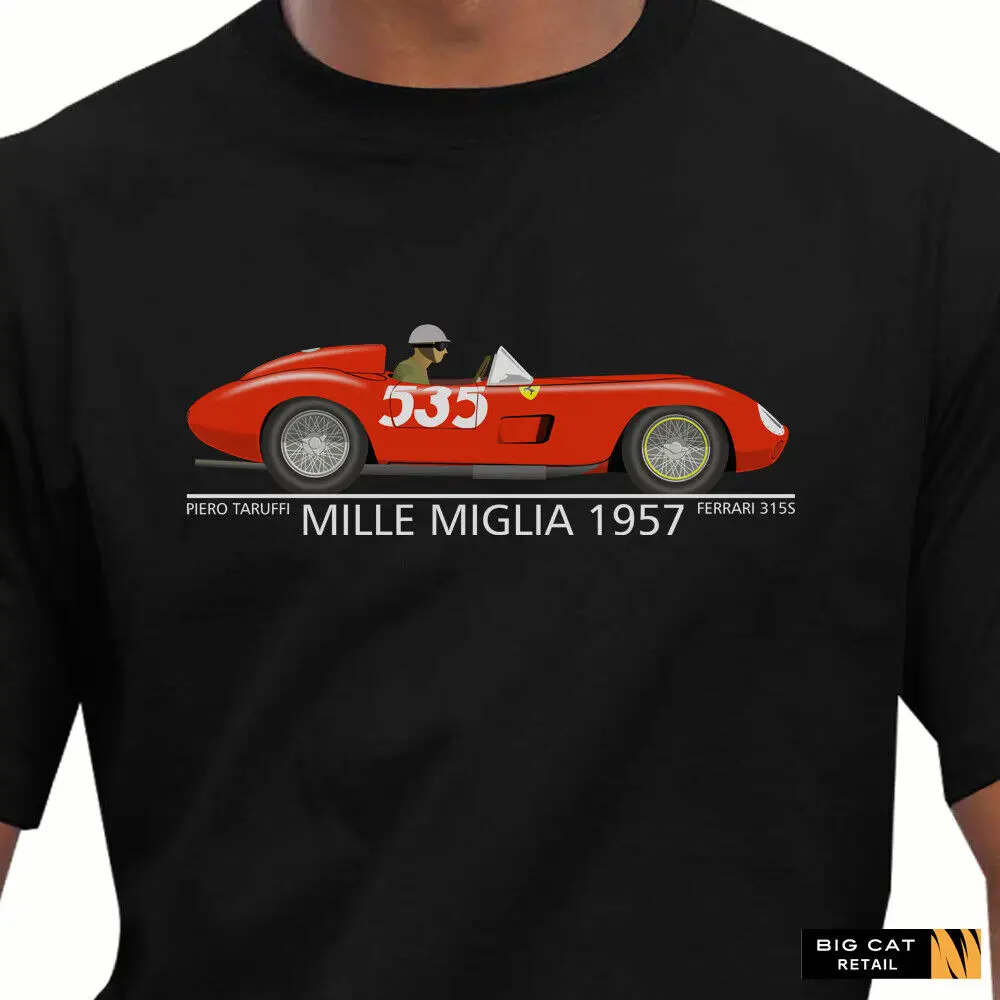 Camiseta de manga larga o corta, camisa de edición especial de los años 1957, Piero Taruffi, Mille Miglia, 315