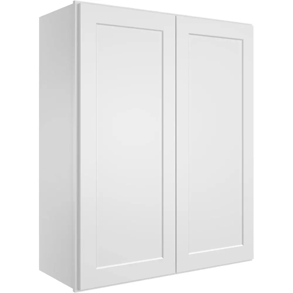 

White Wall-Mounted Storage Cabinet with Adjustable Shelves for Bathroom, Laundry, Kitchen, Living Room - 12 Deep x 36 Wide x 42