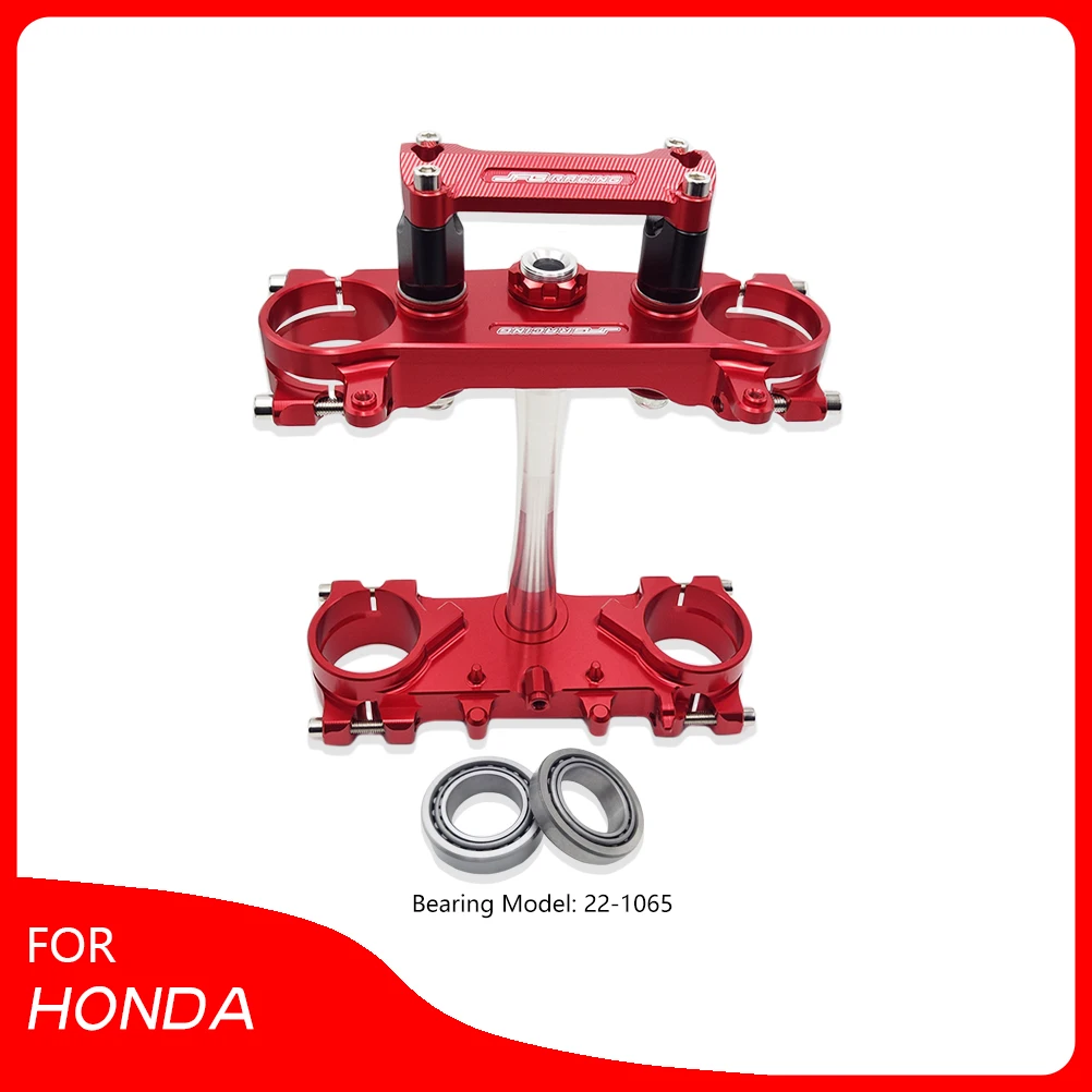 For HONDA Motorcycle Steering Column Assembly CNC Aluminum Triple Tree Clamp Handlebar Riser Adaptor CRF250R CRF450R CR125 CR205