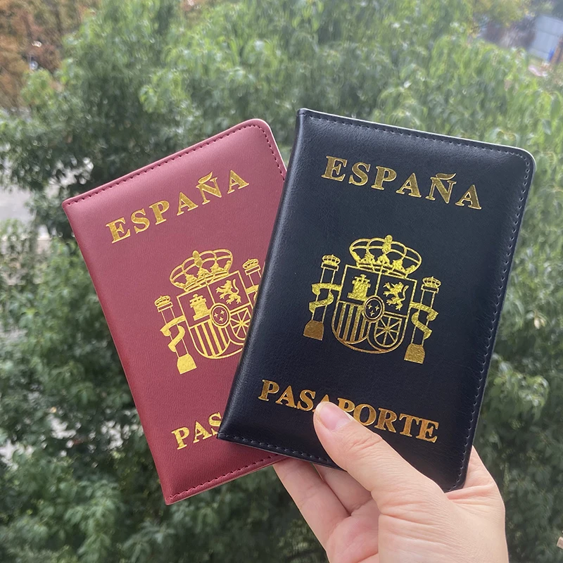 

Spain Passport Cover Travel Wallet Pu Leather Case Passport Travel Document Holder High Quality Covers for Passports