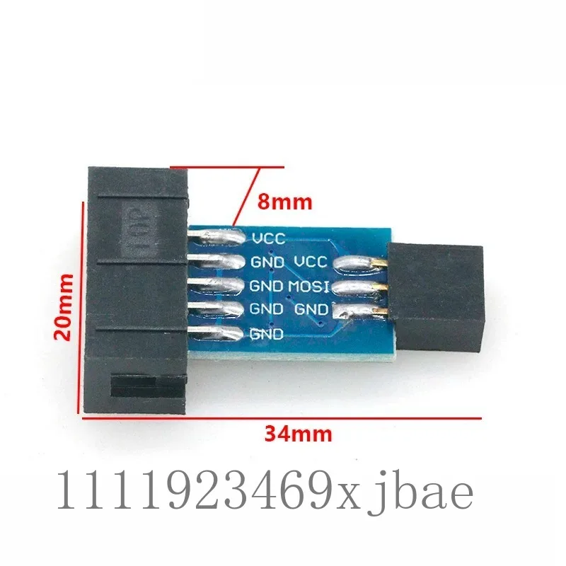 MCU ISP Interface Conversion Module, 10Pin To 6Pin Download Programmer Adapter Circuit Board For Single Chip Programming