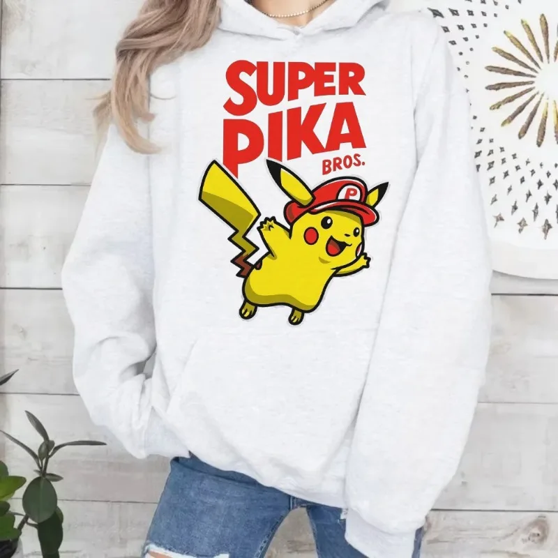 

Pokémon Anime Pikachu Creative Printed Hoodie for Men and Women AutumnWinter New Harajuku Large Size Casual Trend Sweater