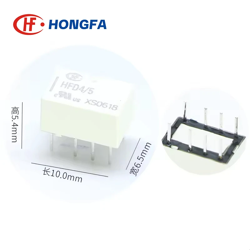 10Pcs Signal Relay HFD4/5 HFD4/12 HFD4/24 HFD4/3/5/12/24 3V 5V 12V 24V 2A 8PIN Two sets of conversion DIP8