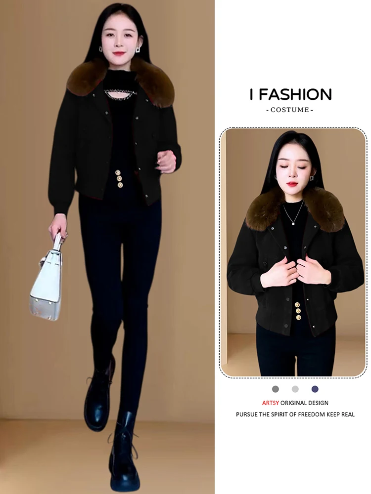 

Thiened Winter Coat Women's Sli Casual Versatile Cotton Jaet Warmth Comfortable Commute Sle Korean Loose Fit Long S...