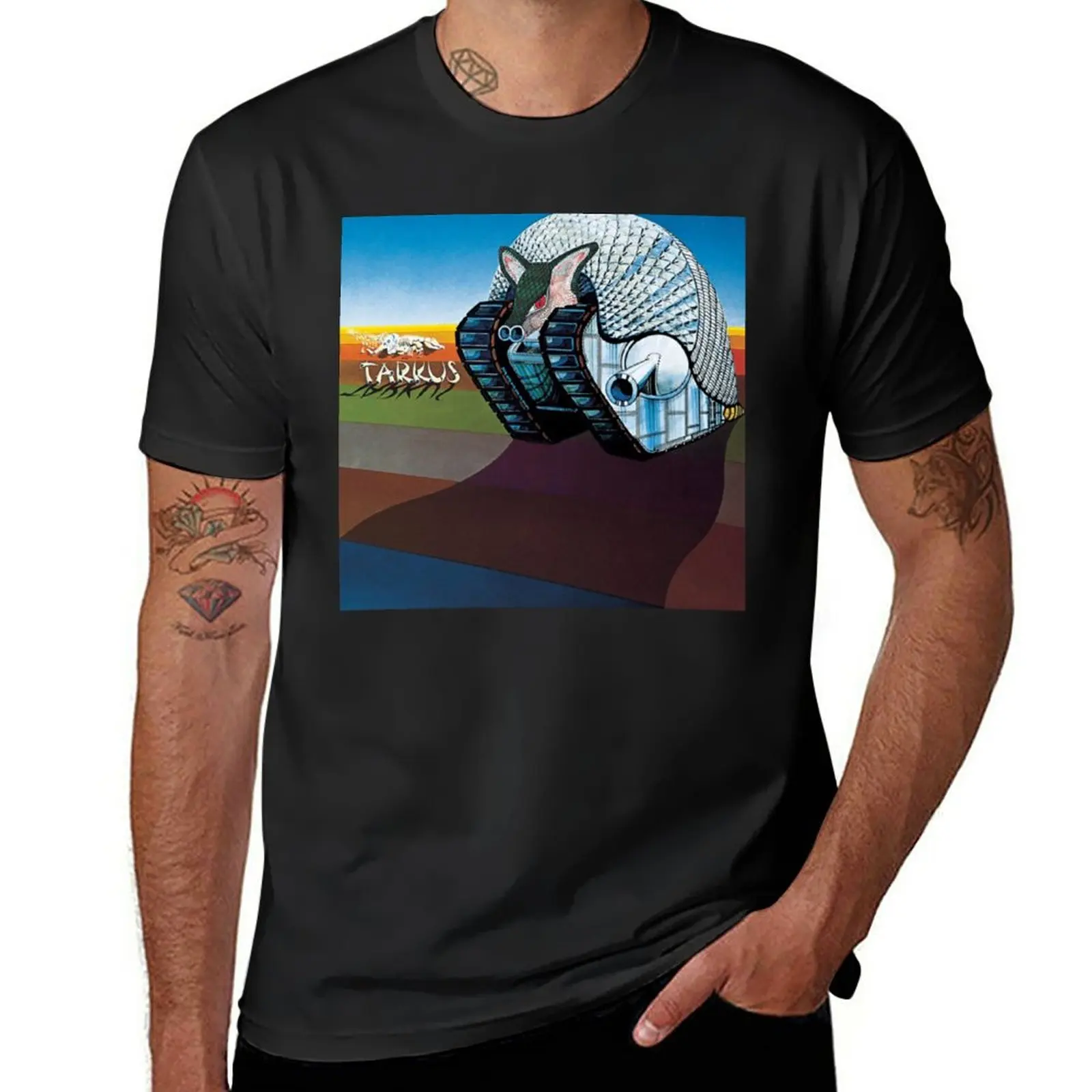 New Emerson Lake and Palmer - Tarkus T-Shirt custom t shirts vintage t shirt black t shirt mens plain t shirts