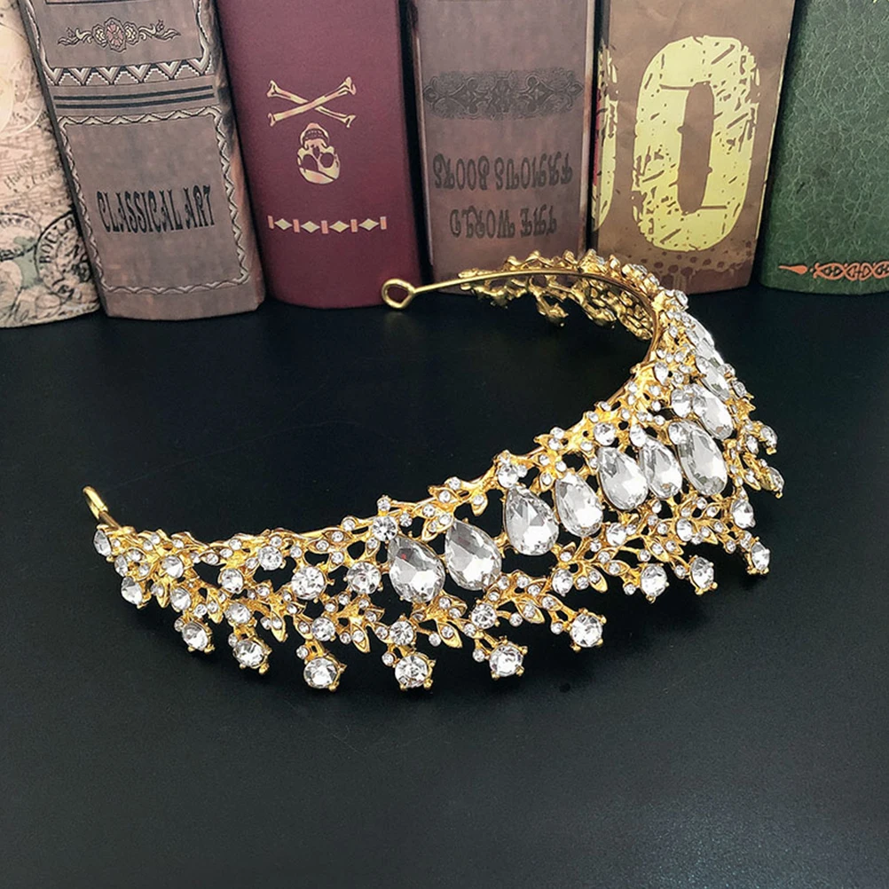 

1Pcs Elegant Water Rhinestone Crown Bride Headwear Exquisite Wedding Tiara Perfect Wedding Dress Accessories