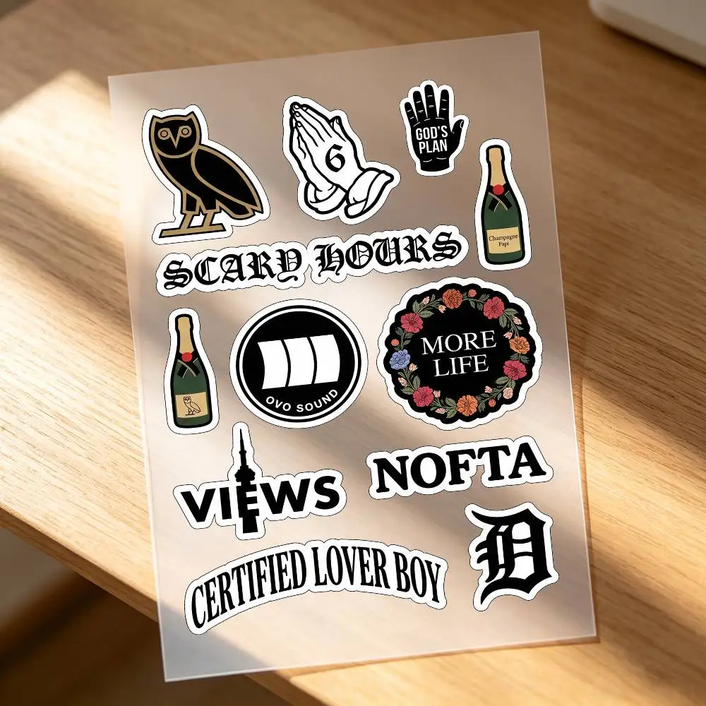 

Popular Singers D-Drake Motorcycle Stickers Car Body Vinyl Stickers Laptop Wall Decals Car Modification Accessories