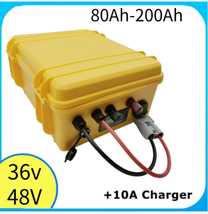 RHD Batterie Lithium li ion Étanche, 36V, 100Ah, 200Ah, 48V, 150Ah, avec Bluetooth, pour Tricycle, Voiturette de Golf 5000W,